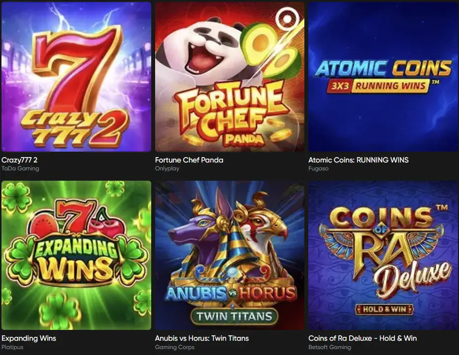 Slots for every taste at Granawin Casino